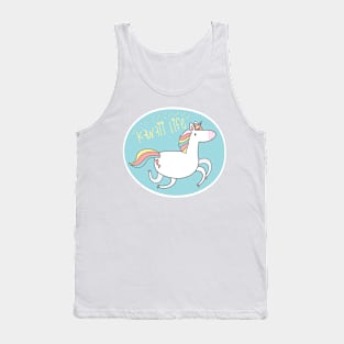 Kawaii life unicorn Tank Top